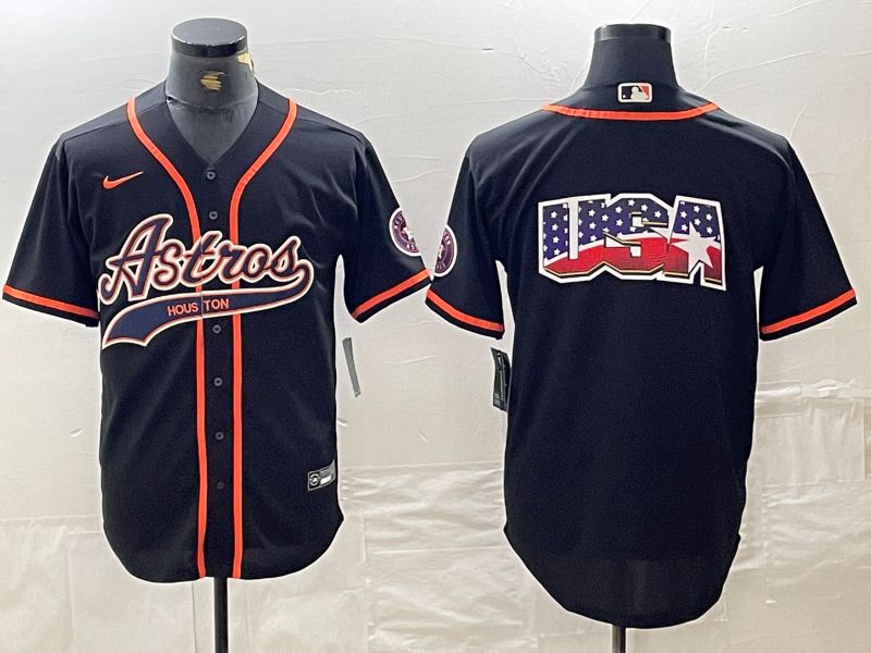 Men Houston Astros Blank Black Jointly 2024 Nike MLB Jersey style 11->houston astros->MLB Jersey